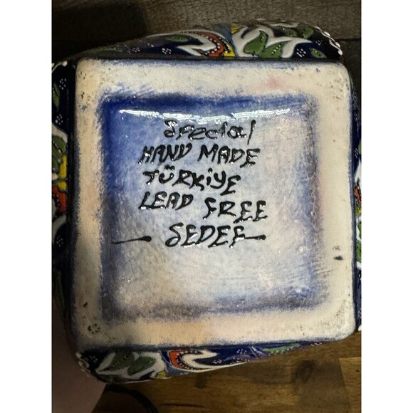 12" Turkish Handmade Twisted Vase Traditional Home Décor Gift Sedef Turkey - Picture 8 of 11